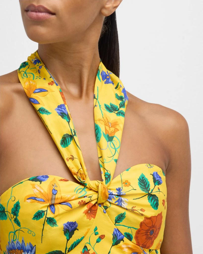 Cara Cara Piana Floral Cotton Poplin Halter Top 5