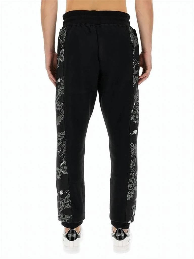Versace Contemporary Black Jogger Pants with Graphic Detail 3