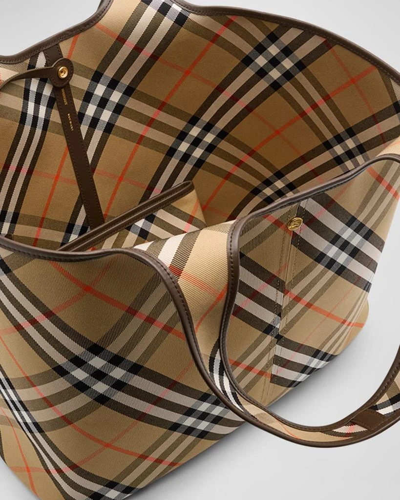 Burberry Medium East-West Check Tote Bag 3