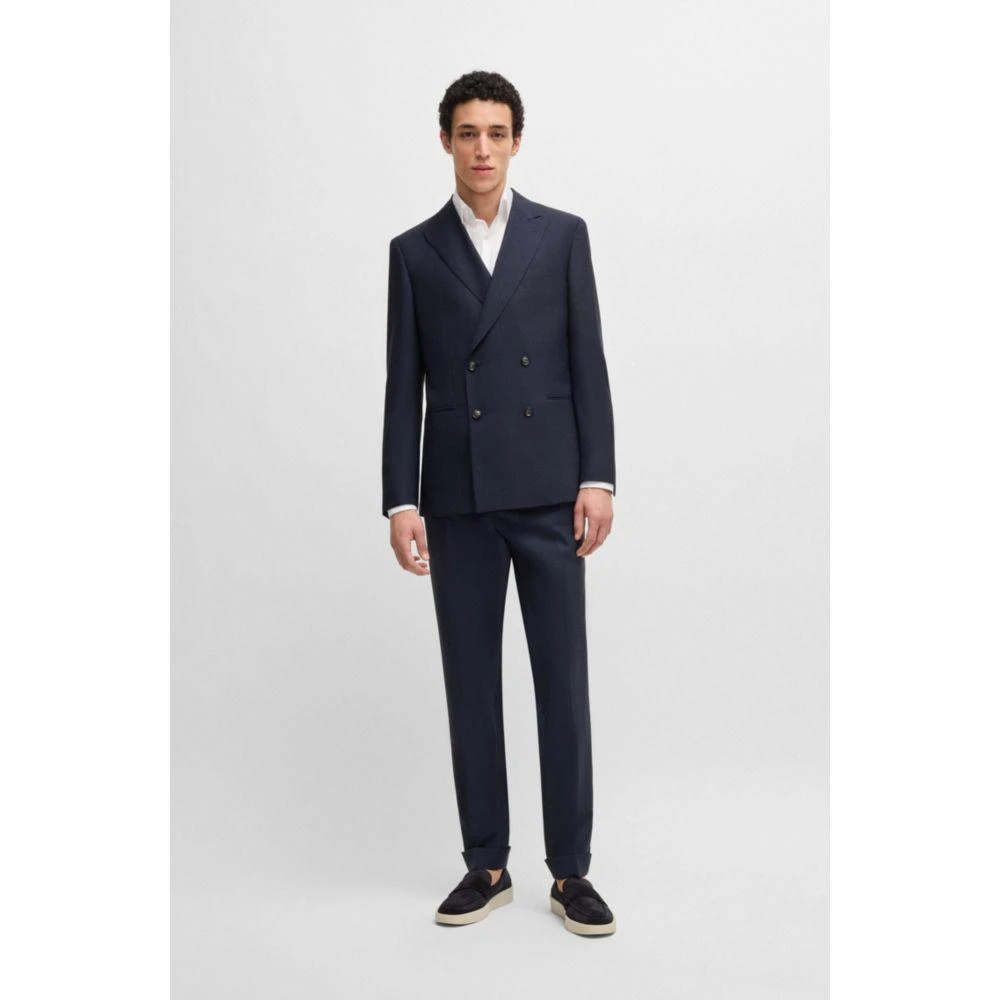 Hugo Boss Melange suit in wool with natural stretch 2