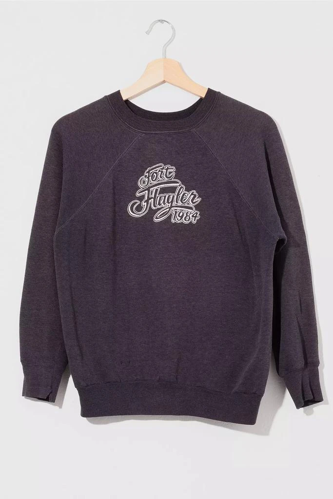 Urban Outfitters Vintage 1980s Distressed Fort Flagler Crewneck Sweatshirt 1