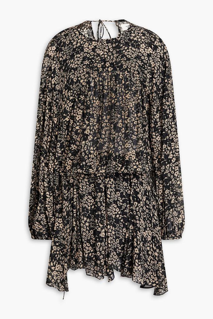 Isabel Marant Étoile Nimazu asymmetric gathered floral-print chiffon mini dress