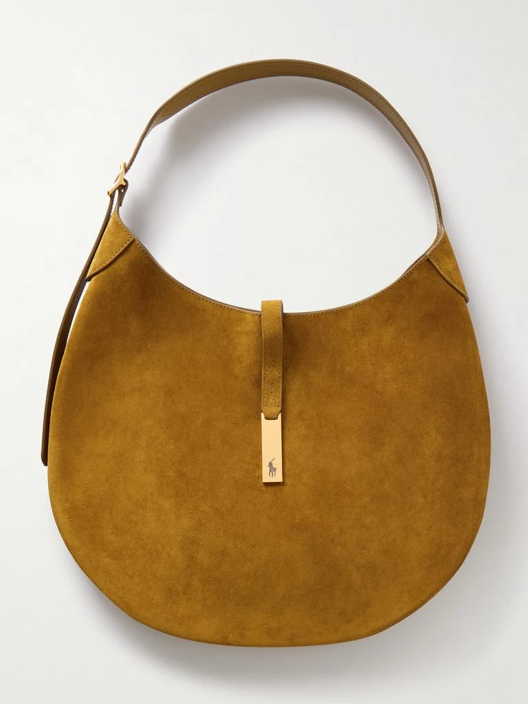 Ralph Lauren Polo Id Suede Shoulder Bag - Army green