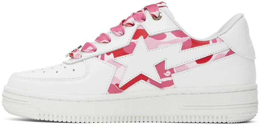 Bape White & Pink STA Icon ABC Camo Sneakers 3