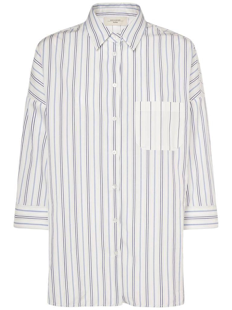 WEEKEND MAX MARA Venus Striped Cotton Poplin Shirt