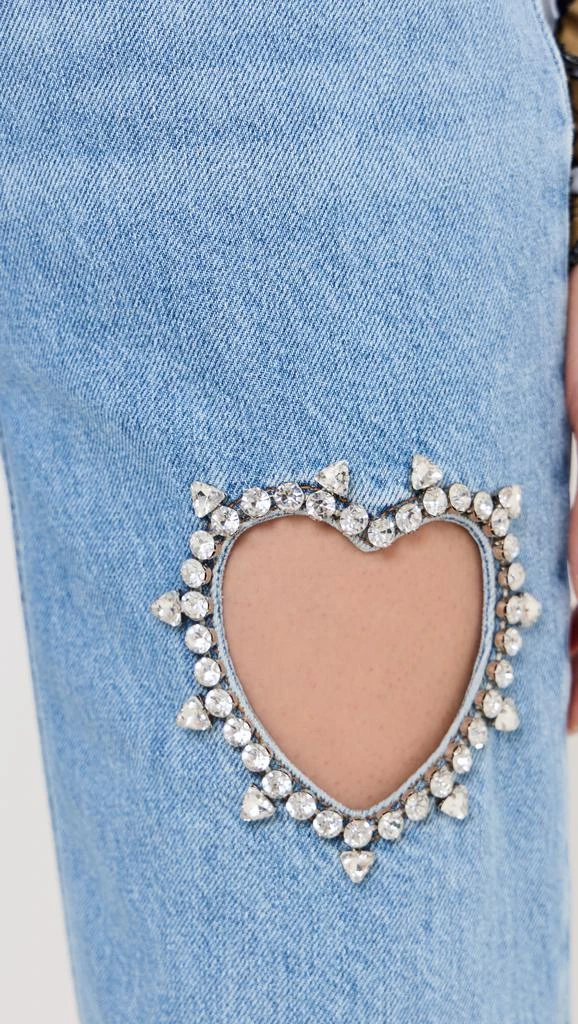 AREA Crystal Heart Jeans 5