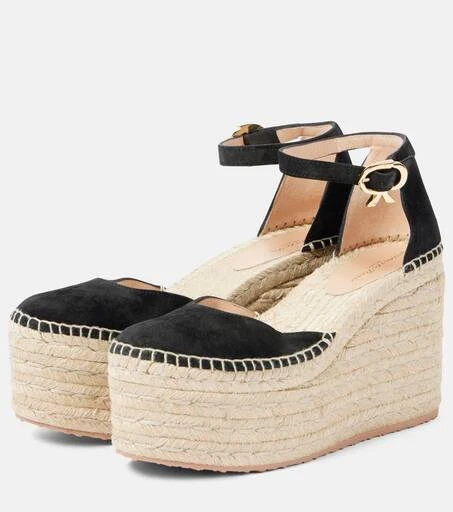 Gianvito Rossi Suede platform espadrille wedges 5