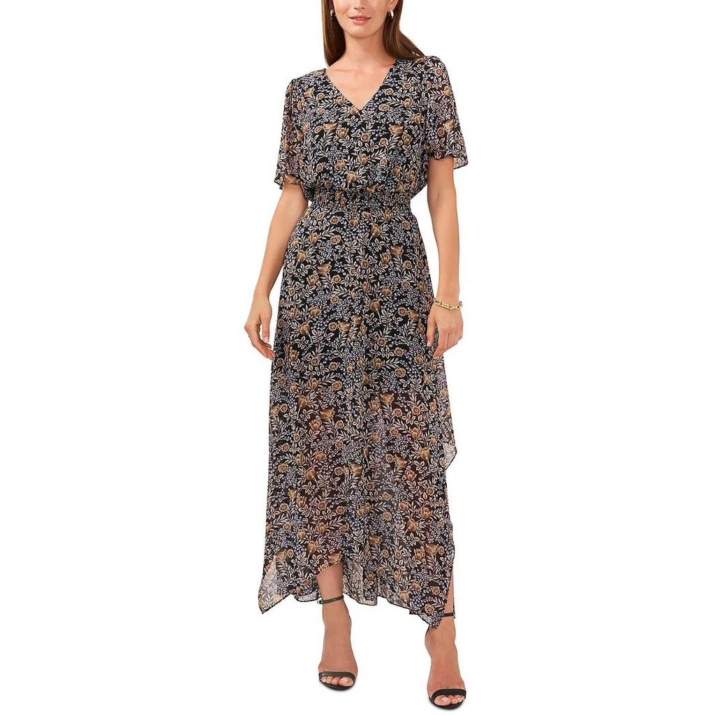 MSK Womens Floral Print Long Maxi Dress 3