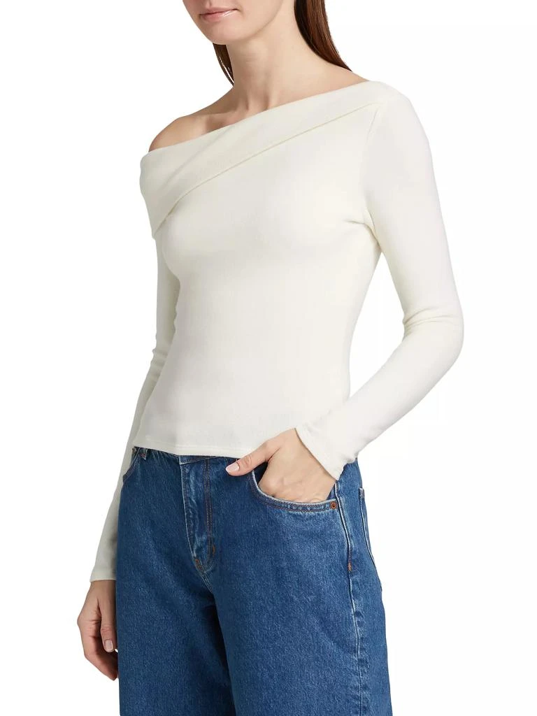 Reformation Elio Knit Off-the-Shoulder Long-Sleeve Top 4