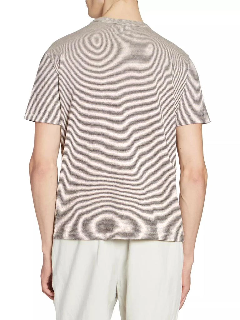 Officine Générale Multico Linen-Blend T-Shirt 5