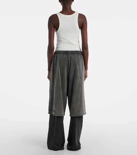 Acne Studios Layered cotton fleece sweatpants 3