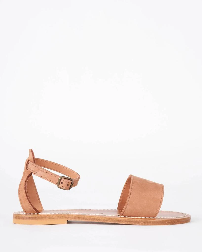 K. Jacques Promethee Single Band Ankle Strap Sandal In Nubuk Luggage 2