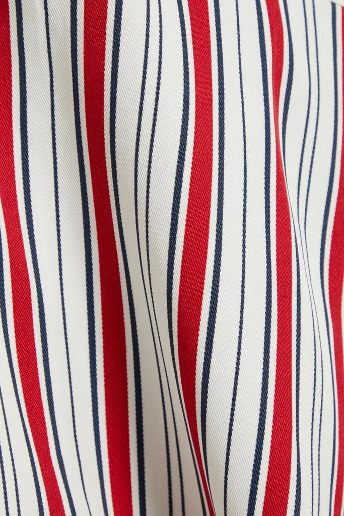 Maje Wrap-effect striped woven playsuit 4