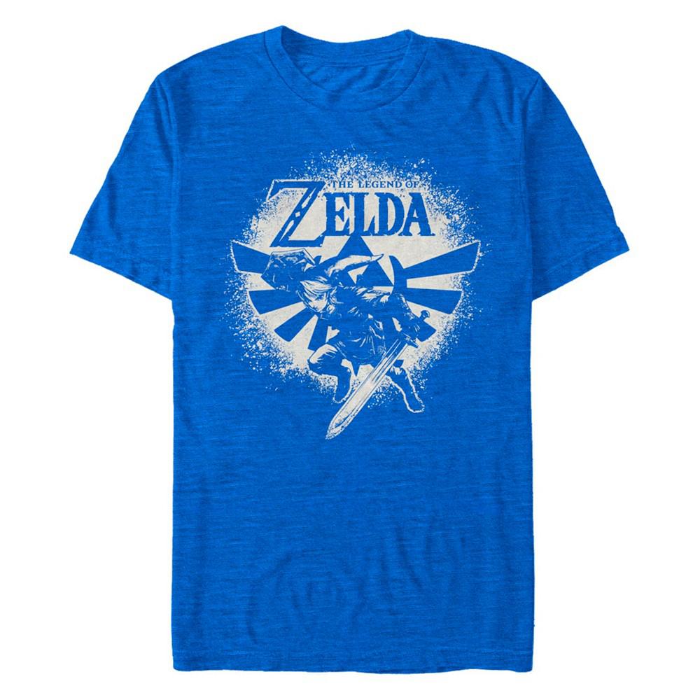 Fifth Sun Men's Nintendo Zelda Link Wingcrest Spray Paint Short Sleeve T-shirt