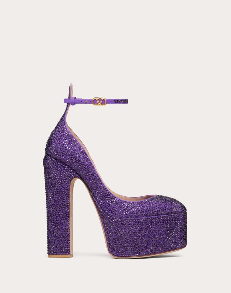 Valentino Slingback Decollete Bowow In Moire Tissue - High