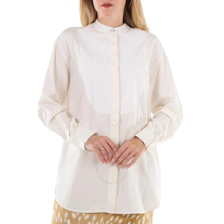 Burberry Neutral White Mindy Monogram Motif Oversize Shirt 1