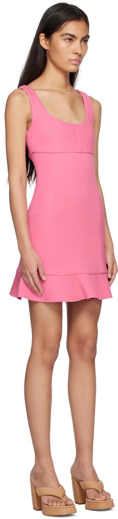 MSGM Pink Ruffled Edge Mini Dress