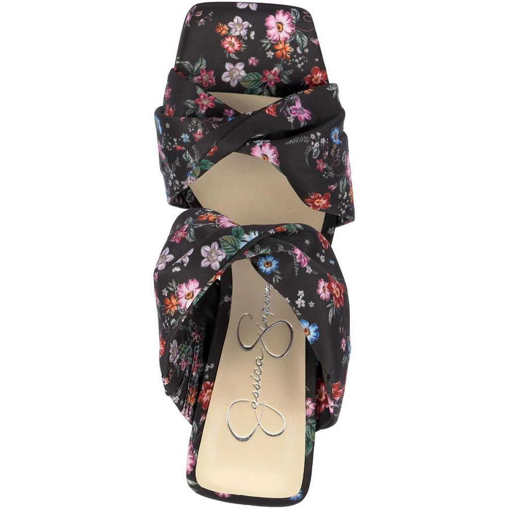 Jessica Simpson Wavia Womens Satin Twist Front Block Heels 3