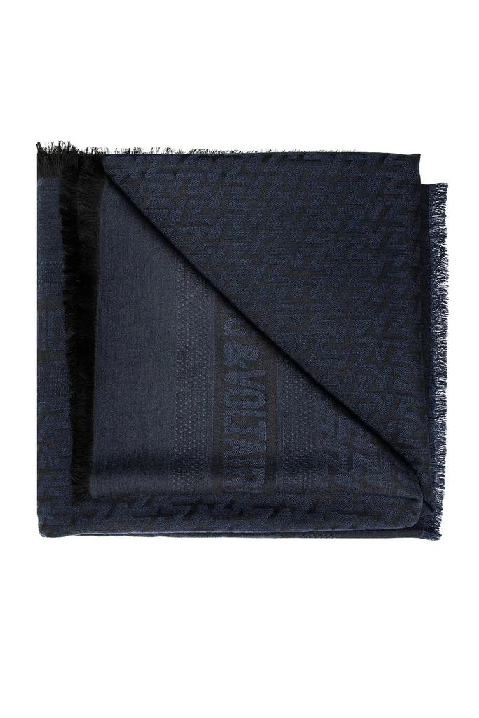 Zadig Voltaire Initiale Glenn Logo Detailed Scarf – On Sale Now