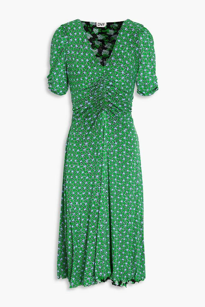 Koren reversible ruched printed dress  On Sale Now with Up to 70% Off |  Discover Exclusive Deals & Savings at BeyondStyle  Authentic Diane von  Furstenberg summer dresses|women|clothing|dresses|knee length dresses with