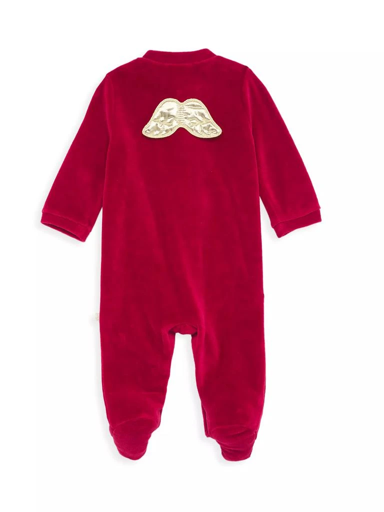 Marie Chantal Baby Girl's Velour Angel Wing Footie 2