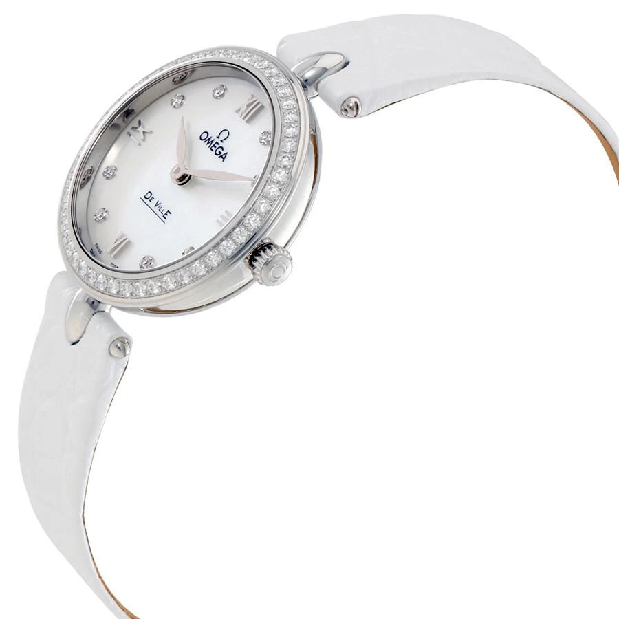 Omega De Ville Prestige Mother of Pearl Diamond Dial Ladies Watch 424.18.27.60.55.001 2