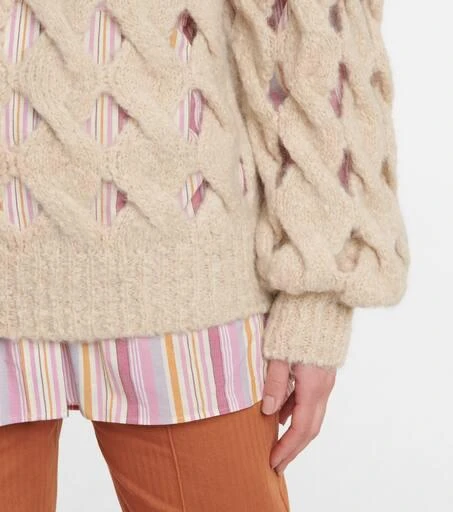 Isabel Marant Eggie open-knit mohair wool-blend sweater 5