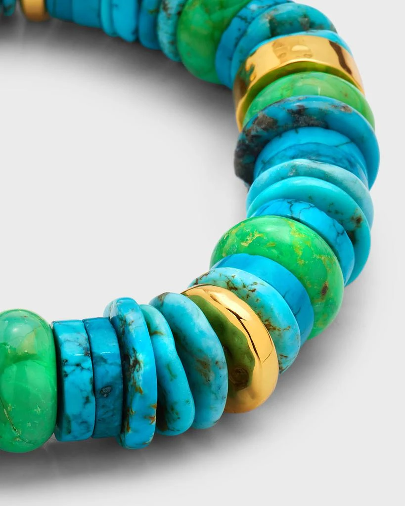 NEST Jewelry Green Turquoise Mix Stretch Bracelet 3