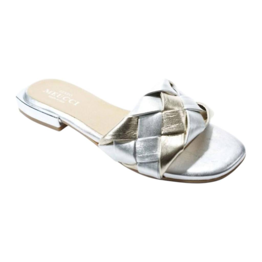 Sesto Meucci Women's Merle Flat In Platino Superzemy