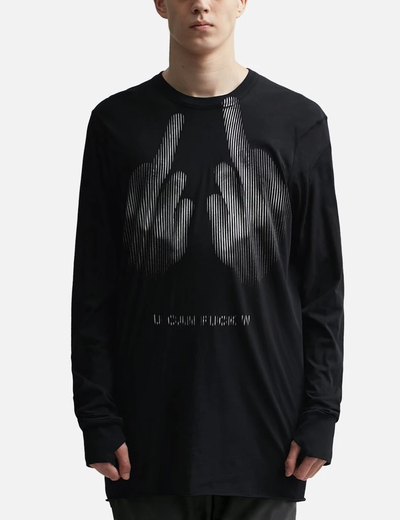 11 by Boris Bidjan Saberi TS5 F1101 Middlefinger Long Sleeve T-shirt 3