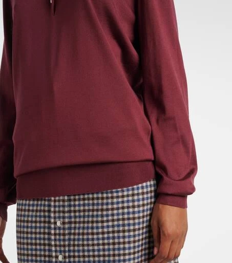 Prada Logo silk polo shirt 5