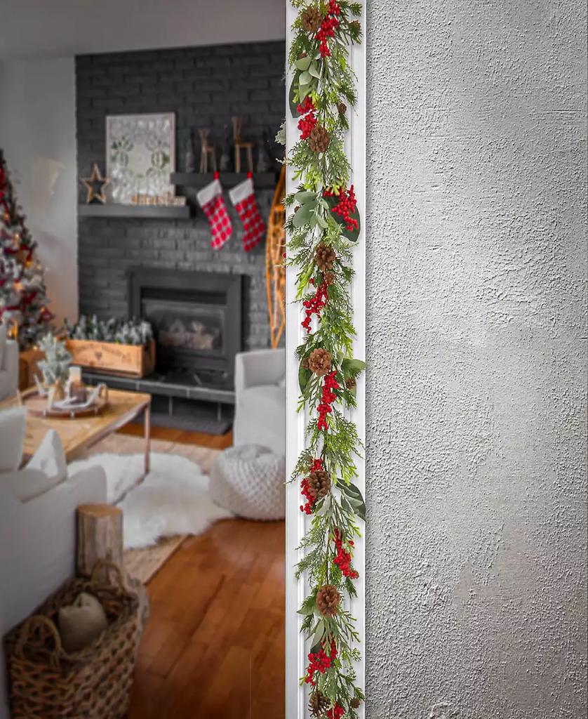 National Tree Company 9' HGTV Home Collection Berries and Greenery Garland