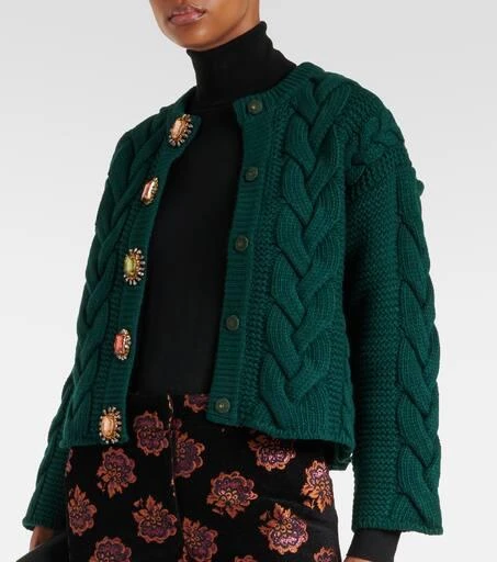 LA DOUBLE J Portrait cable-knit cardigan 6