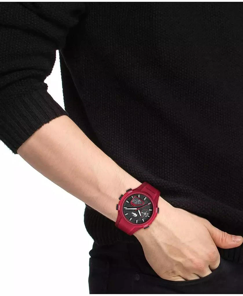 Lacoste Men's LC33 Red Silicone Strap Watch 45mm 4