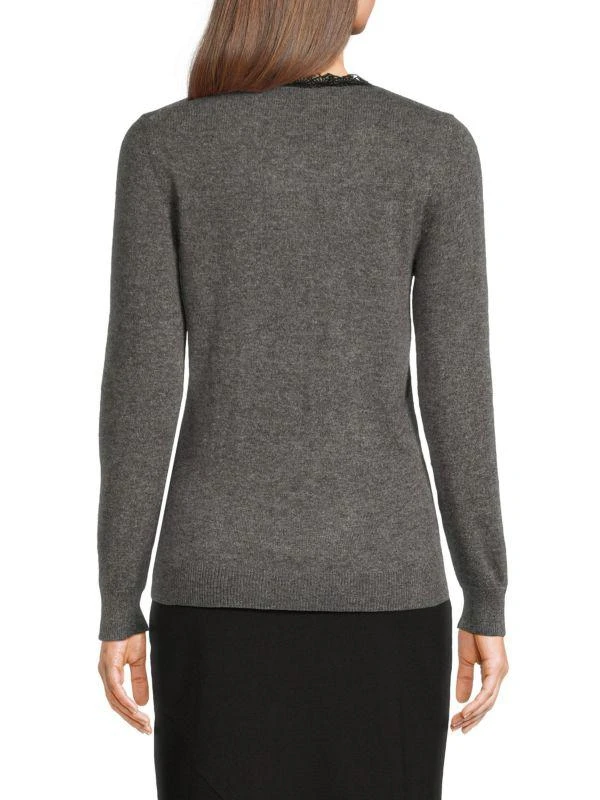 Sofia Cashmere Classic Fit V-Neck Cashmere Sweater 2