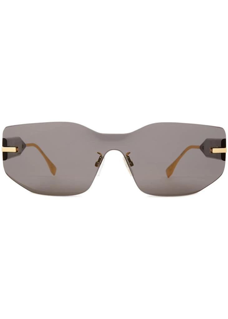 Fendi Fendigraphy rimless shield sunglasses 5