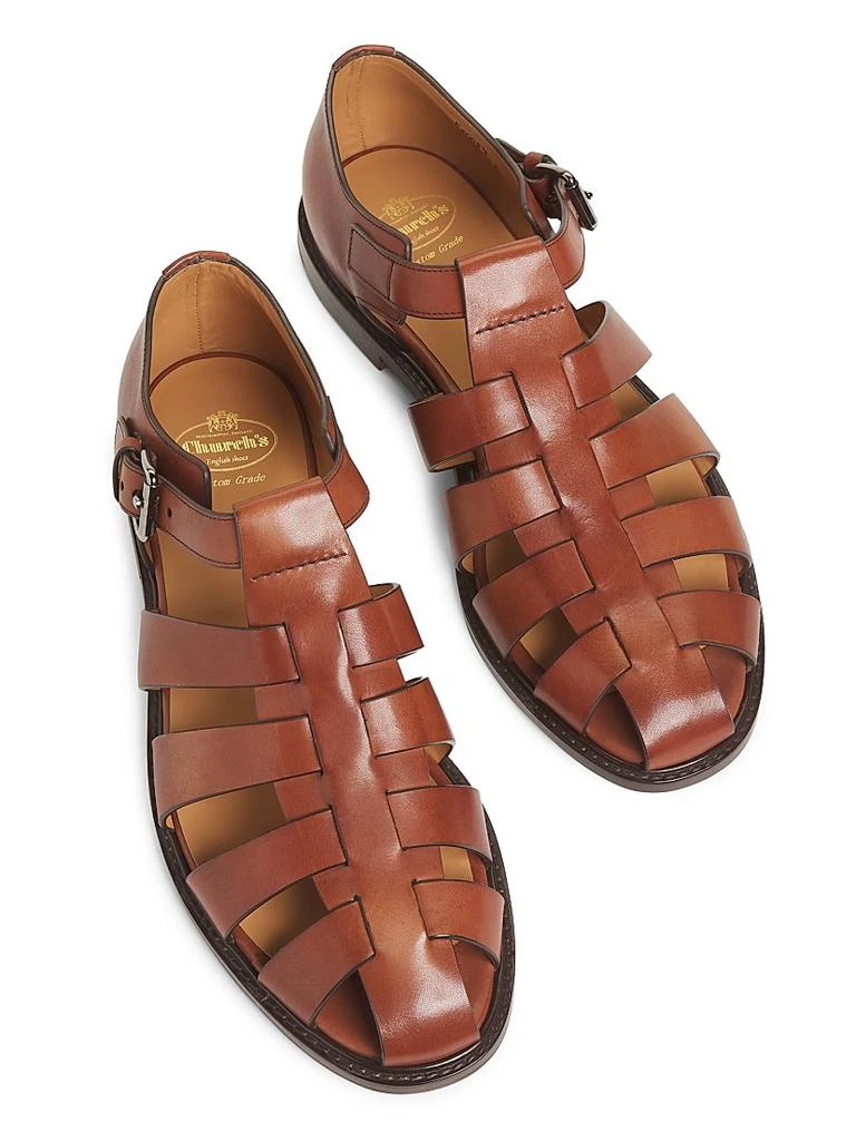 Shop Fisherman 3 Caged Leather Sandals on Sale at  display picture 3