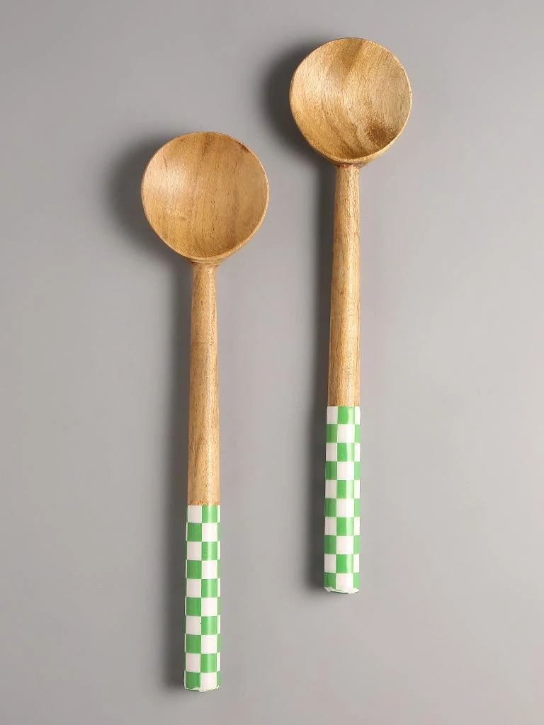 Tiramisu Resin & Wood Salad Server 2 Piece Set 2