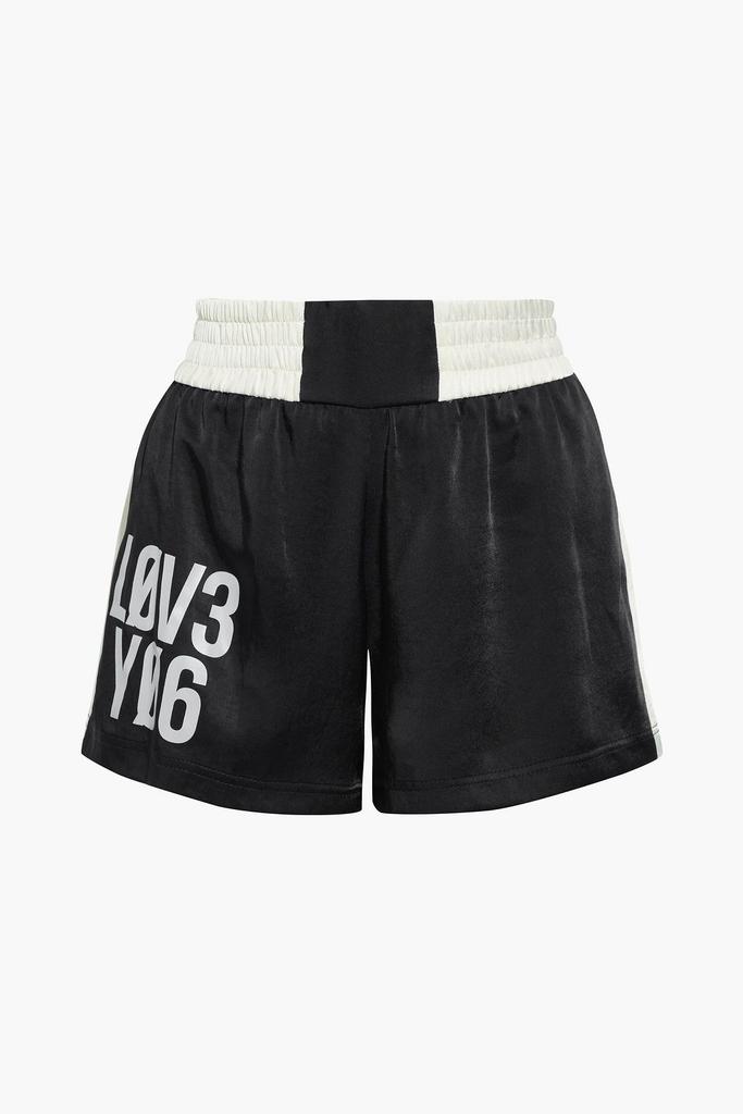 RED Valentino Two-tone printed satin shorts