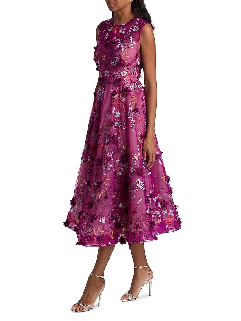 BRONX AND BANCO Saba Floral-Embroidered Maxi Dress