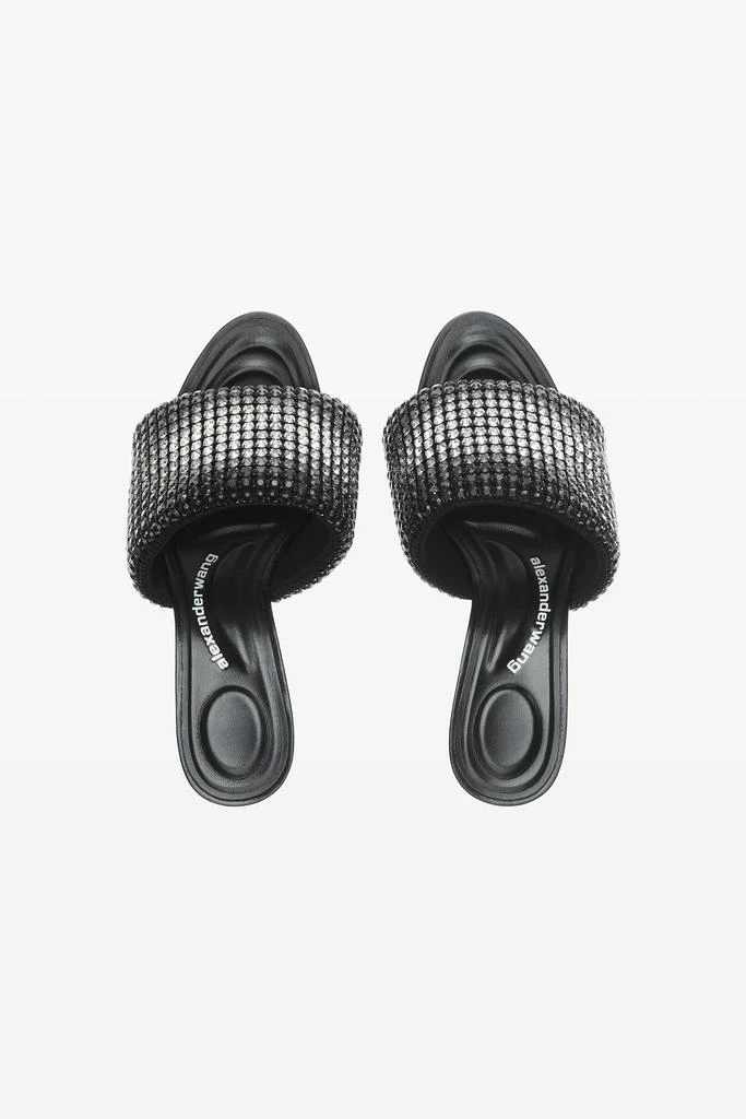Alexander Wang Heiress 85mm Mule Sandal in Crystal Mesh 6