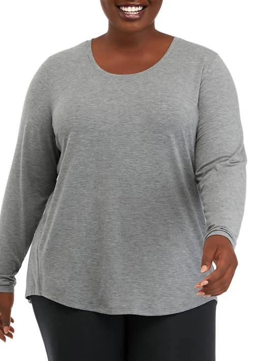 ZELOS Plus Size Heather T Shirt 1