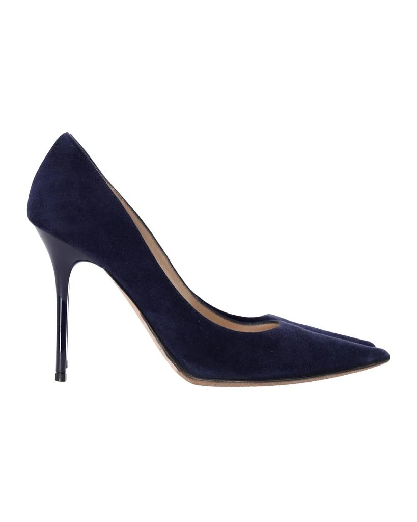 Jimmy Choo Abel Pointed Toe Pumps in Navy Blue Suede 1