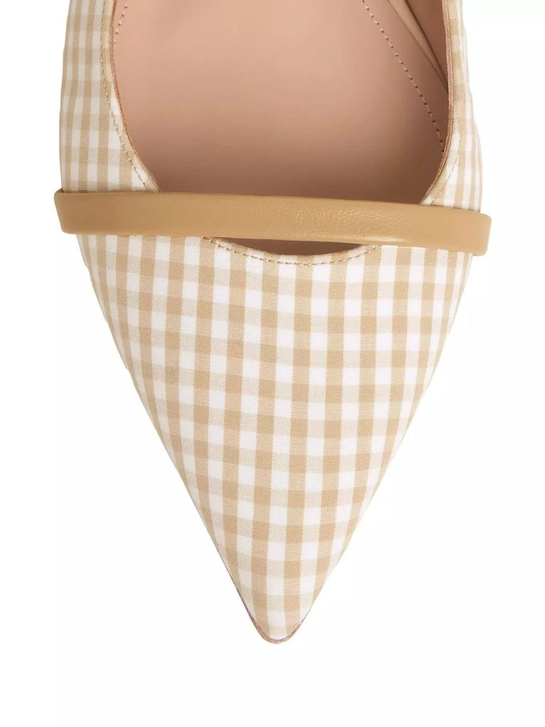 Malone Souliers Maureen Gingham Cotton Flat Mules 5