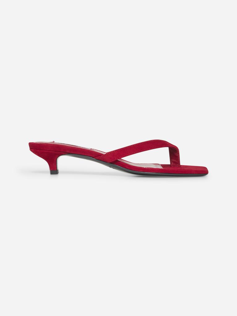 Totême Red suede thong sandals