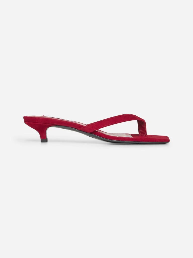 TOTEME Red suede thong sandals 1