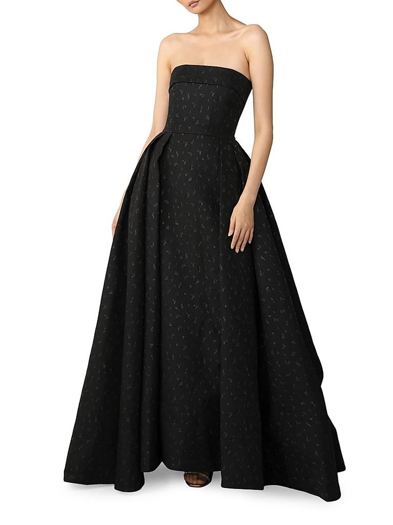 SAU LEE Jordan Jacquard Strapless Gown 3