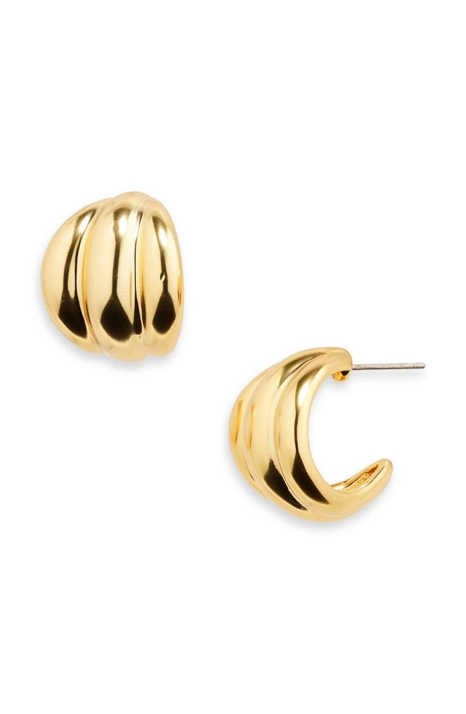Madewell Ribbed Wavy Hoop Earrings