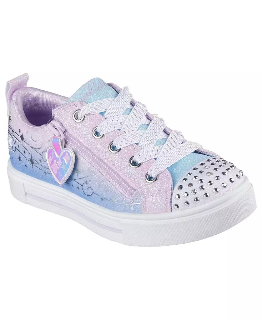 SKECHERS Toddler Girls Twinkle Toes: Twinkle Sparks - Heart Charm Light-Up Casual Sneakers from Finish Line