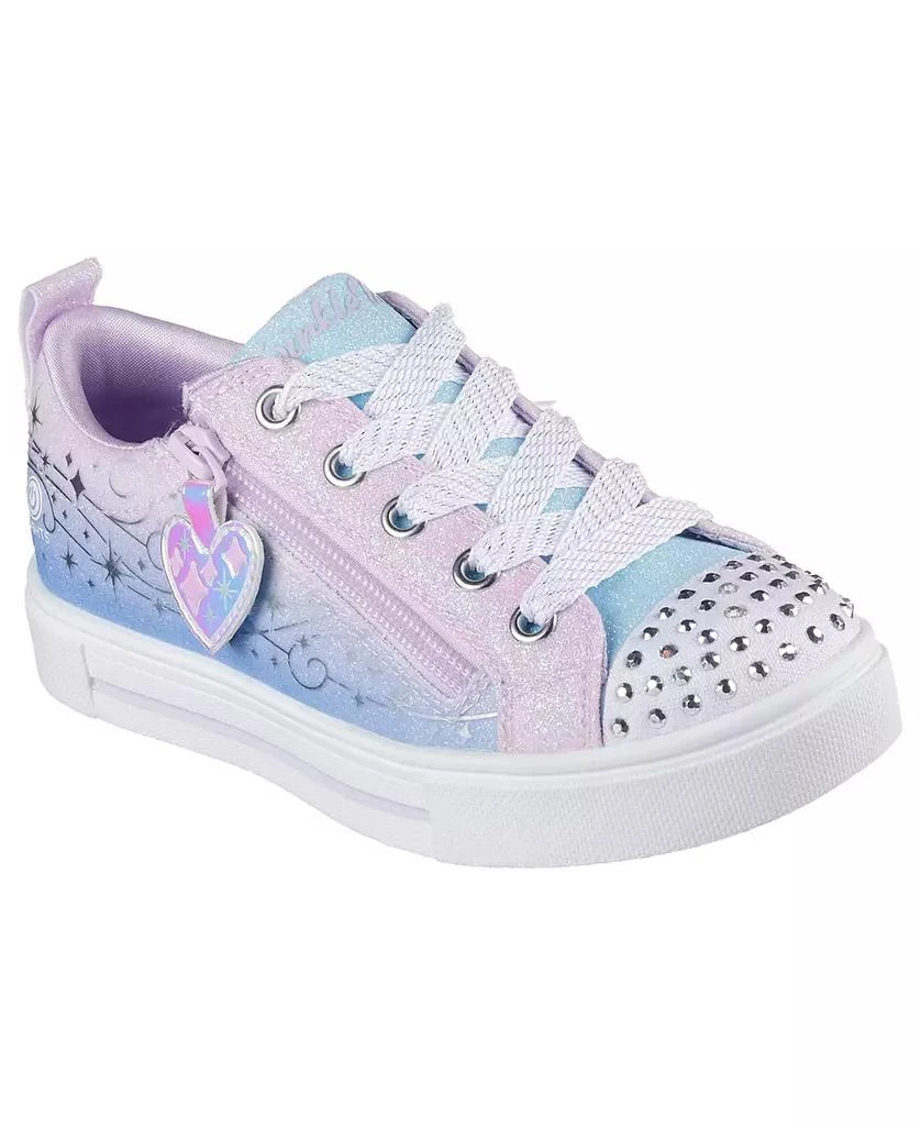 SKECHERS Toddler Girls Twinkle Toes: Twinkle Sparks - Heart Charm Light-Up Casual Sneakers from Finish Line 1